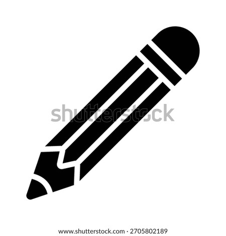 A captivating glyph icon of sharp pencil drawing tool