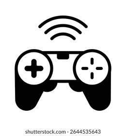 Um ícone de glifo cativante do dispositivo de gamepad inteligente