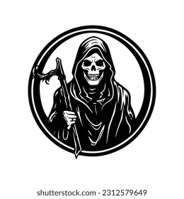 Captivating hand drawn depiction of the Grim Reaper, evoking a sense of intrigue and contemplation about the mysteries of life and the afterlife.