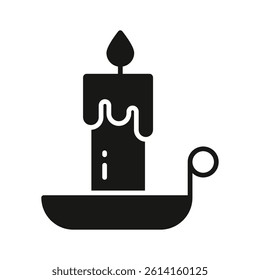 A captivating icon of candle, ready to use vector