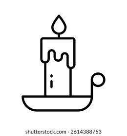 A captivating icon of candle, ready to use vector