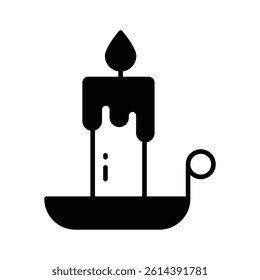 A captivating icon of candle, ready to use vector