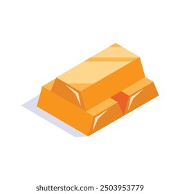 A captivating icon of gold bars, modern gold ingots vector design, finance related concept icon