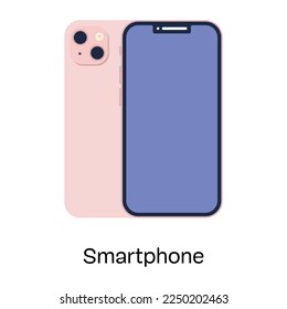 Un icono cautivador del smartphone en estilo plano 