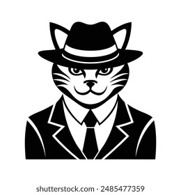 A captivating illustration of the boss cat logo icon