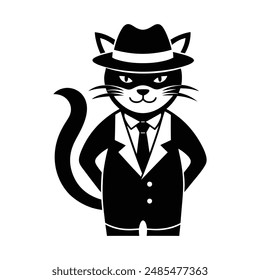 A captivating illustration of the boss cat logo icon