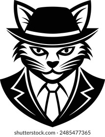 A captivating illustration of the boss cat logo icon