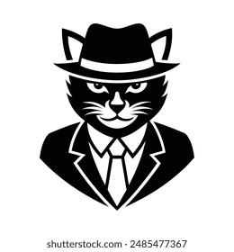 A captivating illustration of the boss cat logo icon