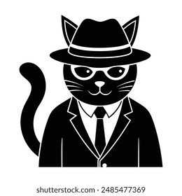 A captivating illustration of the boss cat logo icon