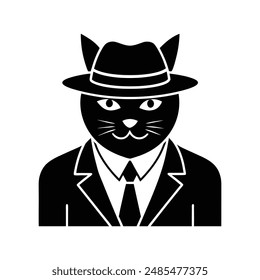 A captivating illustration of the boss cat logo icon