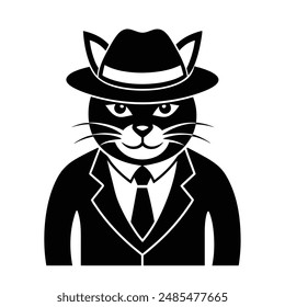 A captivating illustration of the boss cat logo icon