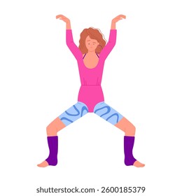 A captivating illustration shows a lively dancer in a vibrant pose, showcasing playful and stylish athletic wear
