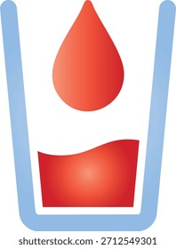 A captivating illustration of a single drop suspended above a half-filled glass, representing purity