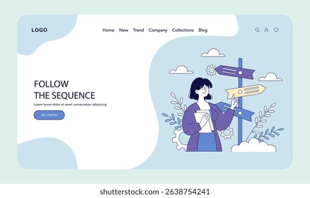 A captivating illustration that represents decisionmaking and navigating various choices and paths