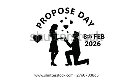 A captivating image portraying a proposal with a striking black silhouette style.