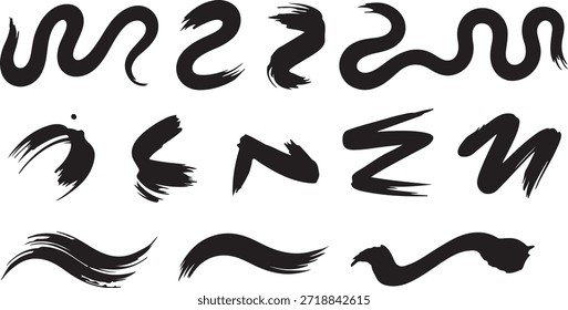 Imagen cautivadora que muestra diversos trazos de pincel que forman varias Formas, creando un patrón abstracto; cada trazo agrega profundidad a la obra de arte creativa, aislado en blanco.