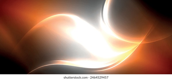 A captivating image of a white and orange wave set against a black background, evoking beauty and contrast
