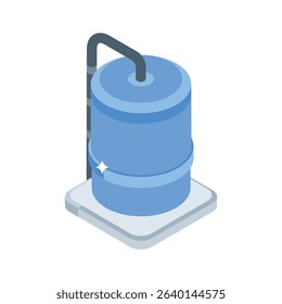 A captivating isometric icon of deep oil reservoir