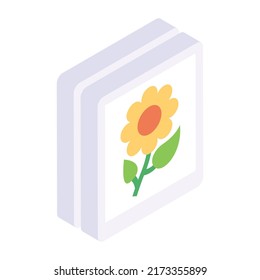 Un fascinante icono isométrico del arte floral 