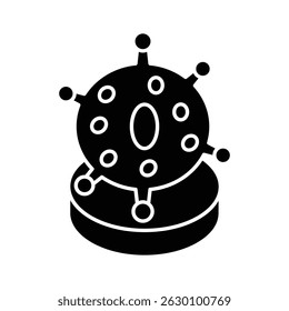 A captivating isometric icon representing a harmful virus