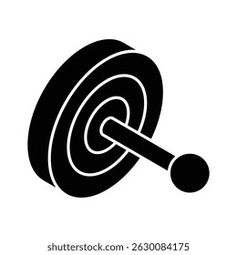 A captivating isometric style icon of target symbol