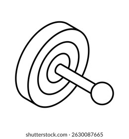 A captivating isometric style icon of target symbol