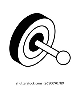 A captivating isometric style icon of target symbol