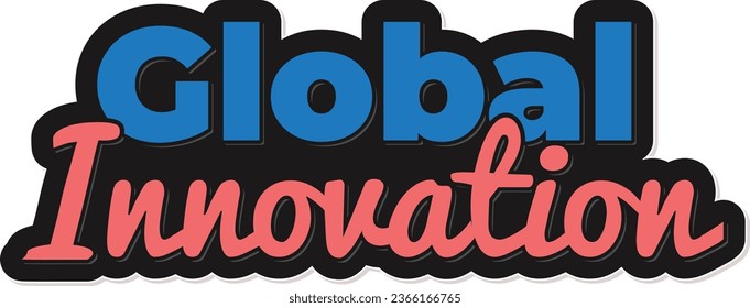 A captivating lettering vector design symbolizing the global impact of innovation through science.