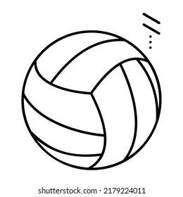 A captivating line icon of volleyball