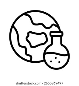 A captivating linear icon of environmental research method