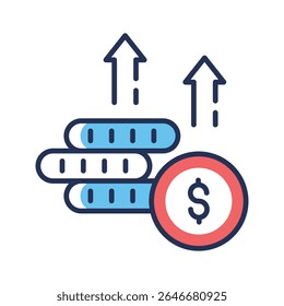 A captivating linear icon of high price
