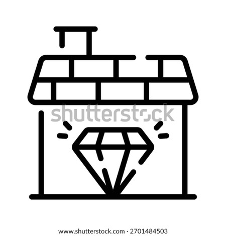 A captivating linear icon of property asset