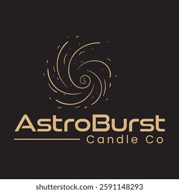 A captivating logo blending the warm glow of a candle with the vast mystique of a galaxy and space, symbolizing light and cosmic wonder.