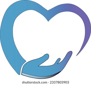 a captivating logo featuring a circular arrangement of hands forming the shape of a heart, commonly known as the "Love" symbol.