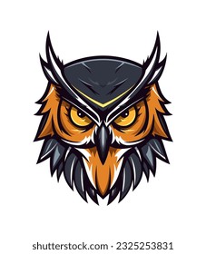 A captivating and majestic owl vector clip art illustration, evoking a sense of wonder and grace, suitable for book covers, fantasy illustrations, and nature documentaries