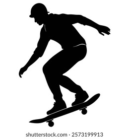 Captivating Man Skateboarding Silhouette Designs
