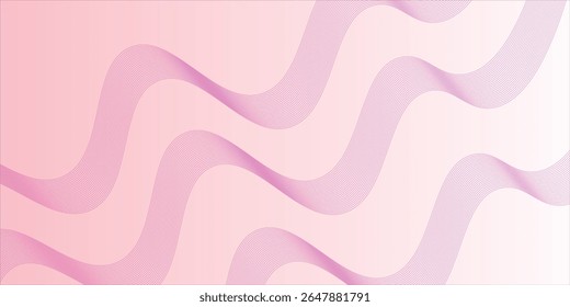 Captivating mesh blur background features a graceful, flowing wave pattern in a beautiful pink gradient