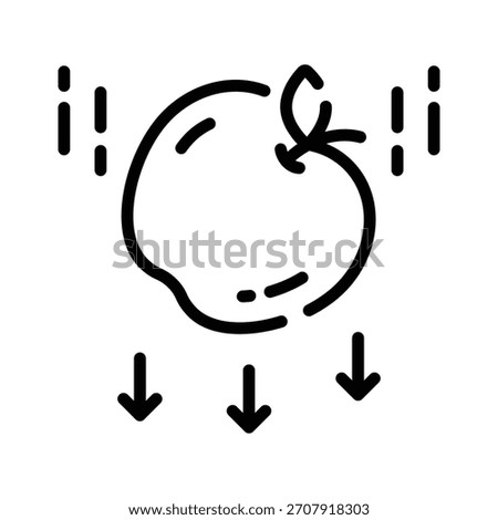 A captivating outline icon of gravity force symbol
