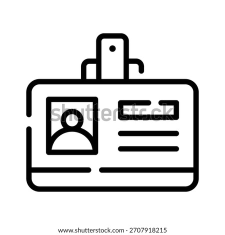 A captivating outline icon showing student id badge