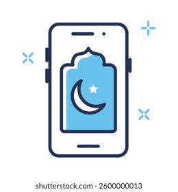 A captivating outline style icon of prayer app