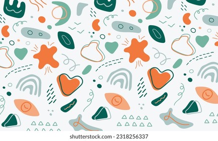 Captivating and playful designs feature a mix of abstract shapes, whimsical doodles, and vibrant colors, making them perfect for adding a touch of charm to your projects.