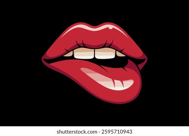 Captivating Red Lips: A Bold Expression of Beauty and Style in Fashion Illustration