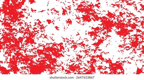 Captivating red texture on white canvas featuring an abstract, distressed pattern with rough edges, creating a dynamic and visually striking design, adding a unique touch to any project