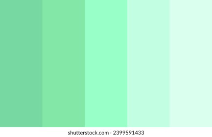 Captivating Sea foam Green and Beachy Blue Green Color Palette Vector Illustration