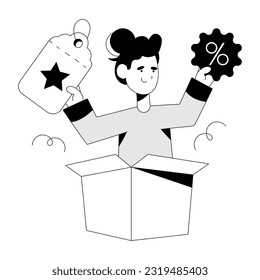 Captivating sketchy illustration of loyalty discount 