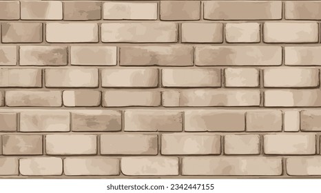 captivating stone brick wall vector pattern. Flat design, clean lines and solid colors for backgrounds, prints, banners and packaging. Add an authentic touch. Editable-Customizable.