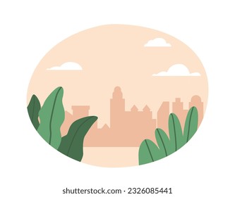 Captivating Summer Cityscape Silhouette Captures The Essence Of Urban Life Against A Vibrant Sunset Backdrop