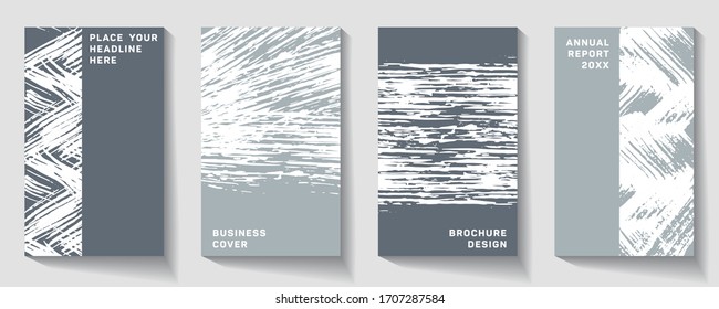 Captivating trendy abstract cover page. Collection of covers Vector illustration. 