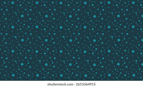 A captivating vector background featuring scattered teal polka dots on a deep blue-green base, perfect for modern and sophisticated designs.