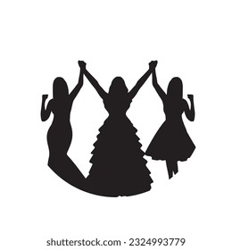 A captivating vector clipart encapsulating the essence of woman empowerment: strong, confident women breaking barriers, inspiring change.